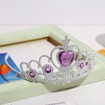 THU-048 Frozen Birthday Party Supplies 2Pcs/Set Girls Princess Tiara Crown Magic Wand Kids Rhinestone - Image 7