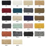 Women Headband Solid Color Wide Turban Crochet Knitted Hairband Winter Ear Warmer Girls Makeup Elastic Hair Bands Accessories