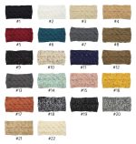 Women Headband Solid Color Wide Turban Crochet Knitted Hairband Winter Ear Warmer Girls Makeup Elastic Hair Bands Accessories