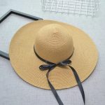 New Simple Foldable Wide Brim Floppy Girls Straw Sun Beach Women Summer Hat Uv Protect Travel Lady Cap Female - Image 9