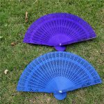 Wooden Hand Held Folding Fan  Multicolor Vintage Bamboo Hollow Carved Handheld Fans for Wedding Party Birthday Gift - Image 6
