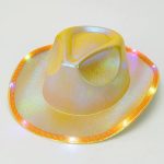 LED Light Fashion Party Hats Festival Hats Hallowmas  Laser Reflection Solid Color Sandbeach  Yacht  Outdoor Party Cowboy Hats - Image 9