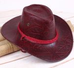 CAN-210 Wholesale Wide Brim Cheap Man Women Western Chapeau, Good Quality Pu Leather Gambler Cowboy Hats - Image 5