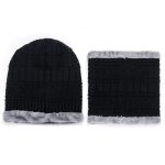 2024 Unisex Fashion Fleece Lining Winter Warm Men Knitting Beanie Hat and Scarf Set Wholesale - Image 7