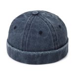 Washed Cap Without Brim Visorless Docker Hats Vintage Dstressed Brimless Baseball Caps With Custom logo - Image 11