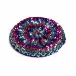 Women Sequins Hat Metallic Shining Costume Jazz Glitter Dance French Beret Round Cap Ladies Fashion Accessories Beanie - Image 2