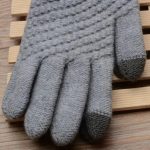 Women Men Warm Winter Touch Screen Gloves Stretch Knit Mittens Wool Full Finger Guantes Female Crochet Glove - Image 2