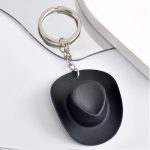 Cartoon Cute Small Small Mini Hat Style  Cheap Pretty Plastic Material Custom 3d Mini Cowboy Hats with Keychain Backpack