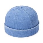 Washed Cap Without Brim Visorless Docker Hats Vintage Dstressed Brimless Baseball Caps With Custom logo - Image 13