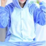 2024 High Quality Cosplay Flannel Blue Pink Pajamas Cute Onesie Parent-Child Sleepwear - Image 3