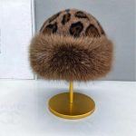 Autumn Winter Women's New Plush Leopard Mongolian Northeast Princess Ear Protection Fur Warm Beanie Hats - Image 14