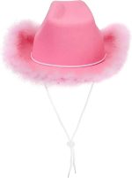 Cowgirl Hats for Women Girl Rolled  Pink  White Black purple Yellow Western Style Fedora Hat Feather Edge Beach Cowboy Hat - Image 5