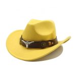 Wholesale Luxury Wide Brim Plain Distressed Designer Felt Western Jazz Men Wool Felt Cowboy Hat With Custom logo - Image 5