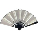 Stock Colorful 13ins Led Hand Fan Folding Light up Bamboo Decorative Rave Fan for Party - Image 4