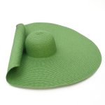 70cm Women Model Fashion Shows Large Wide Brim Straw Hat Super Big Sun Visor Beach Broad Floppy Hat - Image 11