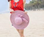 Wholesale Fashion Summer Beach Sun Straw Hat for Women,  Beautiful Style Seaside Big Brim Woven Stars Ornament Paper Straw H - Image 13