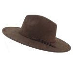 Wholesale High Quality Pink Wide Brim Women Hats Vegan Suede Fedora Hat Formal Dress Cap - Image 15