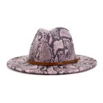 High Quality Bulk Sale Custom Wide Brim Leopard Felt Fedora Hat Cheetah Print - Image 34