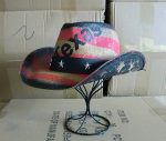 Men Paper Straw Cowboy Hat USA American Flag Painting Shapable Brim Sombreros Texas Western Cowboy Straw Hat - Image 18