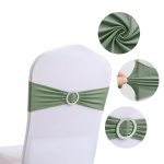Colorful Stretch Spandex Bow Decoration Chair with Universal Buckle Slider for Wedding Hotel Banquet Birthday Party - Image 20