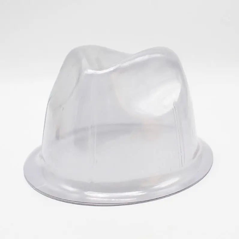 Hbb59222f17ab495daab61432f9d72badm Enan-P001 PVC Plastic Hard Flat Top Transparent Fedora Hat Protector, Holders for Fedora Hats Holder - Image 1