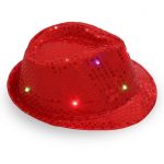GLG641 Wholesale Merry Christmas Fedora Light up Led  Hat - Image 5