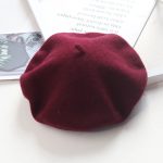 Berets-ea001 Wholesale Multicolor Fashion Design Female Faux Fur Beret Flat Cap, High Quality Adult Custom Beret Hats for Women - Image 39