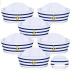 AN912 Blue With White Sail Hats Navy Sailor Hat for Costume Accessory Dressing up for Party - Image 7