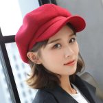 Autumn Solid Color Octagonal Newsboy Men and Women Casual Wool Winter Beret Ladies Painter Hat - Image 6
