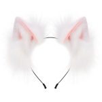 New Style Plush Lovely Faux Fur Wolf Fox Cat Ears Headband Anime - Image 6