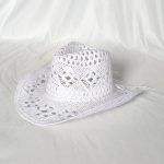 Wholesale Summer Beach Outdoor Sunshade Straw Sun Hat Western Cowboy Jazz Hat Wide Brim Handmade Retro Hollow Cowgirl Fedora Hat - Image 7