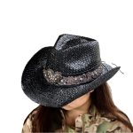 Unisex Straw Cowboy Hat USA American Western Texas Straw Hat Shapable Brim Sombrerosb Cowboy Hat