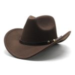 Custom Hot Sale New Fashion High Quality With Belt Hat Vintage Multi Colors Felt Cowboy Hats Women Man - Image 12