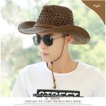 Stock Men's Paper Straw Hat American Western Texas Cowboy Hat Breathable Shapable Brim Panama Hat Mexico Sombreros - Image 5