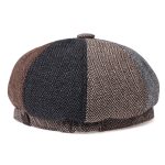 Unisex Newsboy Ivy Caps Fall Winter Retro Tweed Flat Top Fashion - Image 5