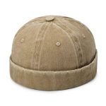 Washed Cap Without Brim Visorless Docker Hats Vintage Dstressed Brimless Baseball Caps With Custom logo - Image 16