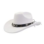 Custom Halloween Ghost Cowboy Autumn Spring New Arrival Fashion Men Women Vintage Australia Wool Felt Fedora Hat - Image 14