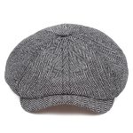 Unisex Newsboy Ivy Caps Fall Winter Retro Tweed Flat Top Fashion - Image 9
