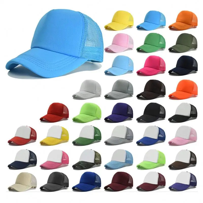 Hc40f4b4e3011408ea8409cec534ad7dfL Custom Trucker Hats with High Quality Embroidery Screen Printing Logo Plain Foam Caps - Image 1