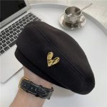 Korean Version New love Beret Women's Japanese Autumn and Winter Fashion Versatile  Trend Warm 100% Polyester Woolen Artist Hat - Image 5