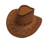Wholesale Western Cowboy Summer Women's European and American Retro Large Brimmed Beach Sunscreen Hats - Image 2