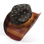 Texas Usa American Western  Men's Paper Straw Shapable Brim Sombreros Us Flag Printing Cowboy Hat - Image 4