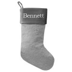 Personalized Plaid Embroidery Holiday Stocking Party Decoration Xmas Decor Faux Fur Christmas Stockings - Image 3