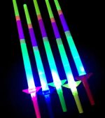 Fake Laser Four-Section Retractable Sword Multi Color Flashing Light Elastic Extensible Led Flash Stick - Image 7