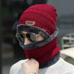 2024 Unisex Fashion Fleece Lining Winter Warm Men Knitting Beanie Hat and Scarf Set Wholesale - Image 2