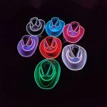 Colorful LED Light up Hat Adult Cowboy Cowgirl Hat for Halloween Christmas Party EDC Cosplay Costume Hats