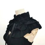 Cheap Custom Pleated Detachable Women Capelet Blouse Royal Ruffles Faux False Collar - Image 5