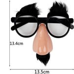 LU-1862 Wholesale Funny Disguise Novelty Clown Eyewear Eyes and Nose With Mustache Glasses for Halloween Costume Party Favors - Image 6