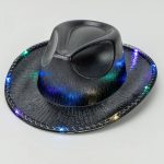 LED Light Fashion Party Hats Festival Hats Hallowmas  Laser Reflection Solid Color Sandbeach  Yacht  Outdoor Party Cowboy Hats - Image 7