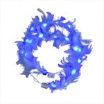 Wreath Ladies Girls Angel Hen Night Fancy Dress Party Glow Headband Festival Decorations LED White Feather Head Garland Hairban - Image 2